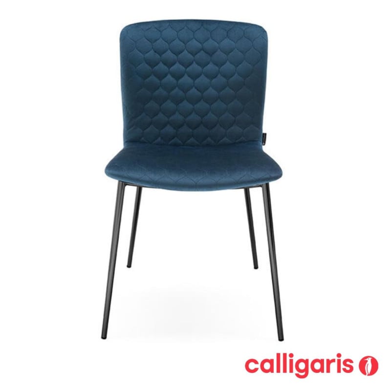 ダイニングチェア Calligaris カリガリス LOVE CS1885-A 脚P15マットブラック サンド・オーシャンブルー