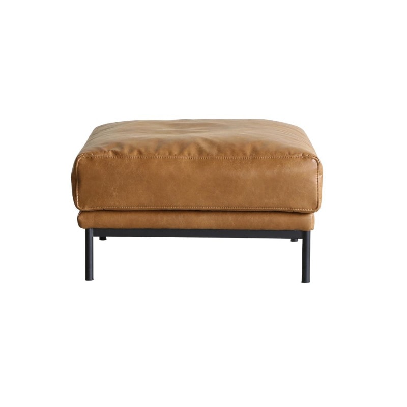 オットマン スツール　PLUTO(プルート) スーパーレザーテックス オーカーブラウン・アッシュブラック