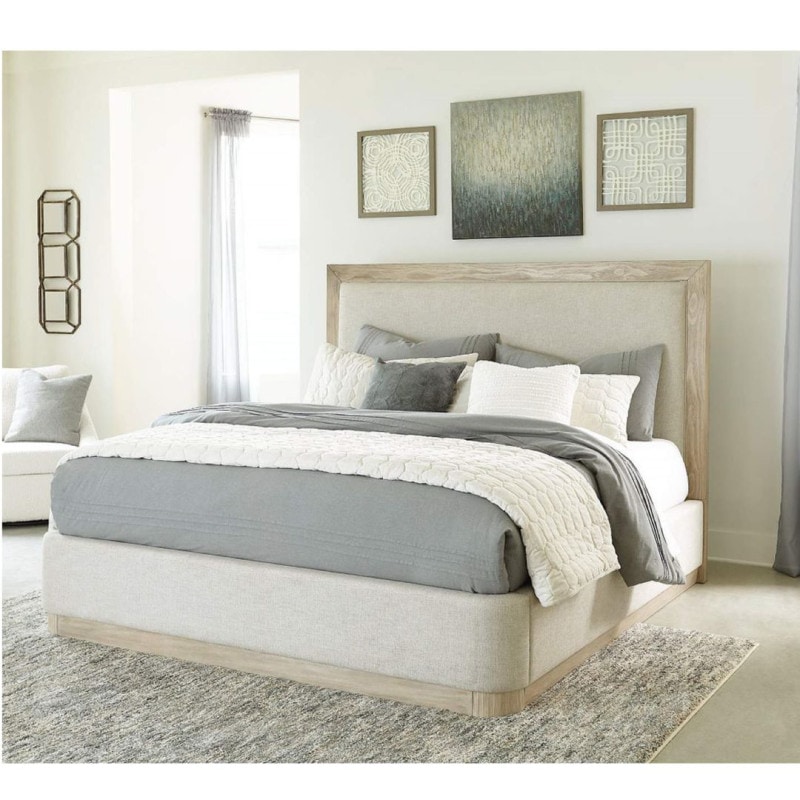 【ASHLEY】【Queen】 Hennington UPH Bed Frame ［size:W173 D227 H152cm］ B756-54/57　※ウッドファンデーション別売り