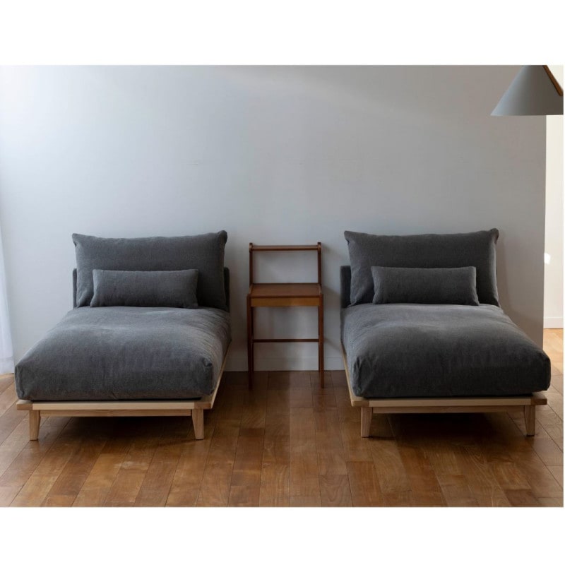 シェーズソファ　幸せになるソファ FUM-SF005 ファブリック　ペット対応張地/コーデュロイ張地