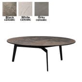 【songdream】センターテーブル　MARS（マーズ）セラミック天板/ブラックメタル脚