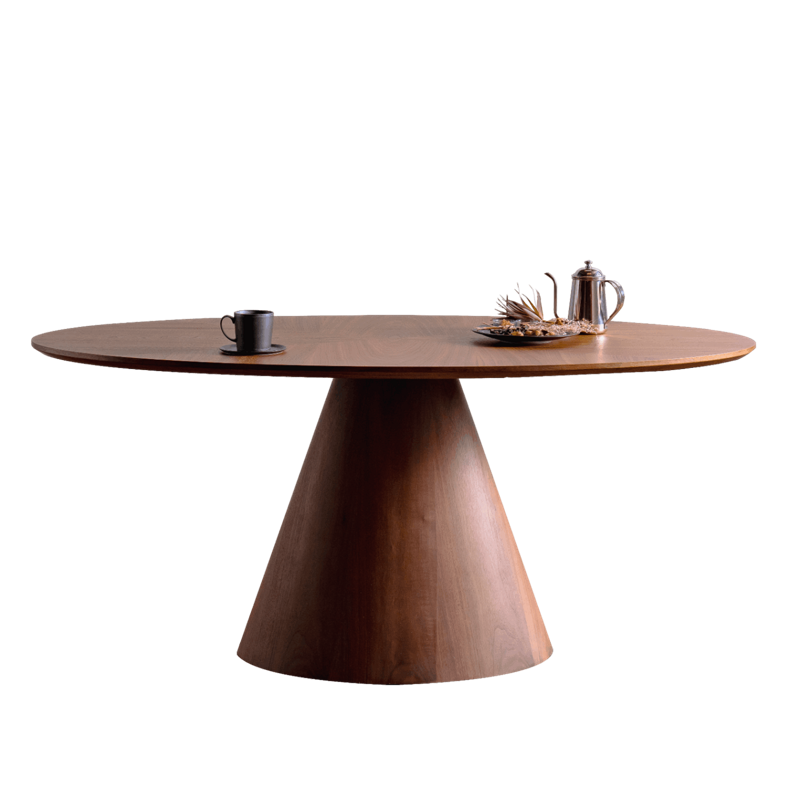 楕円形ダイニングテーブル サマリ 幅165cm ウォールナット/オーク