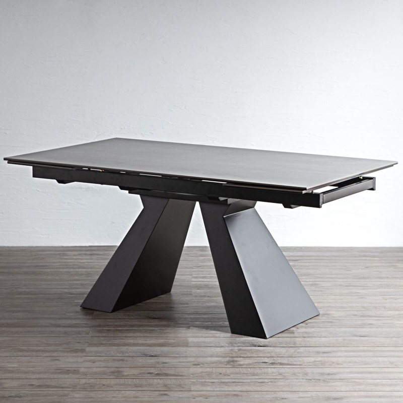 【セラミック天板】伸長式ダイニングテーブル ジーマ 幅160～236cm 