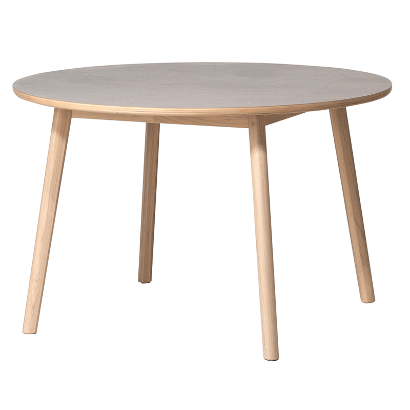 ラウンドテーブル　form　F6-116　アーティークテーブル　メラミン天板/スンカイ材　SWH色・MBR色　直径114cm