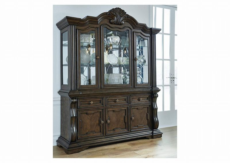 【ASHLEYオフィシャルショップ】Maylee Dining Buffet and Hutch［size:W182 D53 H227cm］ D947-80/81