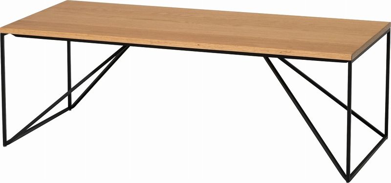 リビングテーブル　form　F3-105　クローブテーブル　オーク/ナチュラル色・ブラウン色　アイアン ブラック脚