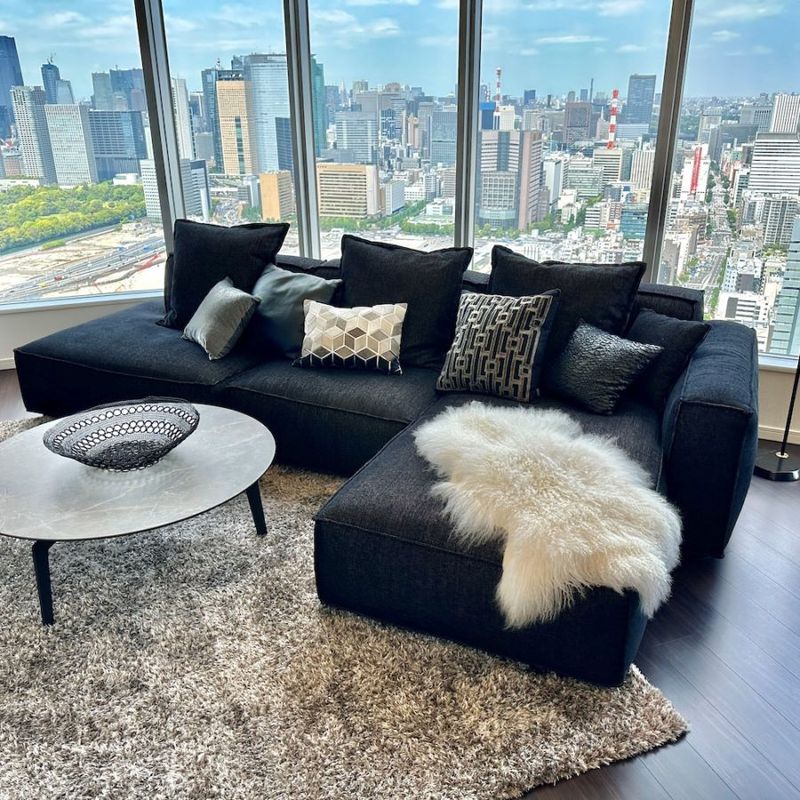 【songdream】OLIVIA （オリビア）ソファ【向右シェーズロングカウチ】　幅358cm