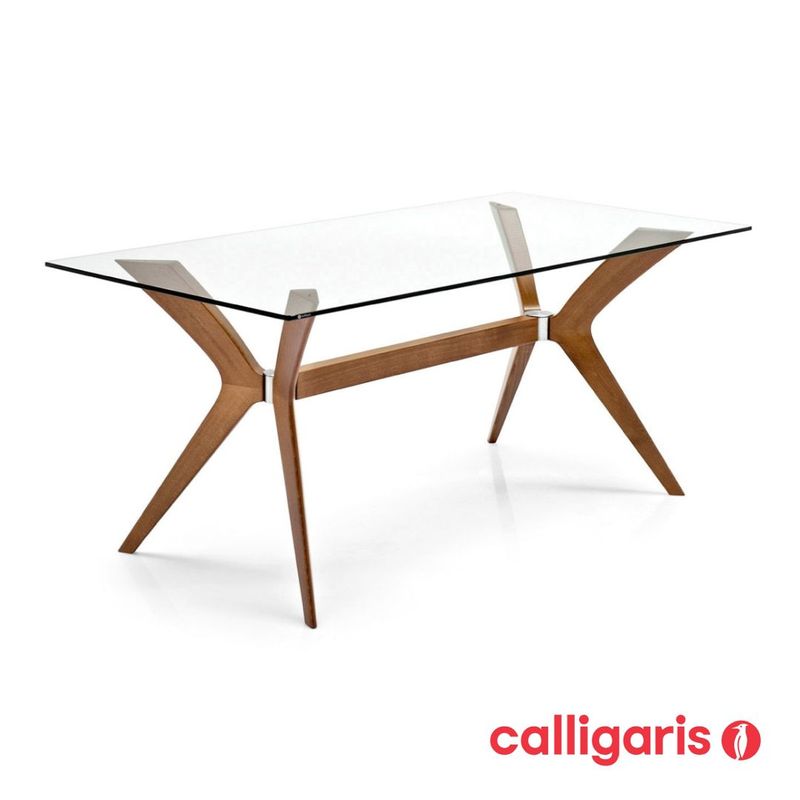 ダイニングテーブル Calligaris カリガリス TOKYO ceramic CS/18-FR 160(GTR クリアガラス)