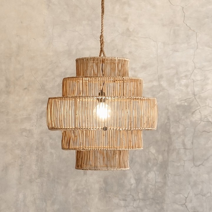 【ELEMENTS CONCEPT】Pendant Lamp　Spiral(スパイラル)　E-26電球別売り(LED電球対応)　ラタン