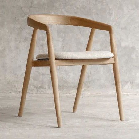 【ELEMENTS CONCEPT】Chair Rose(ローズ)　ファブリックシート　チークウッド/ファブリック　ジャパンディ