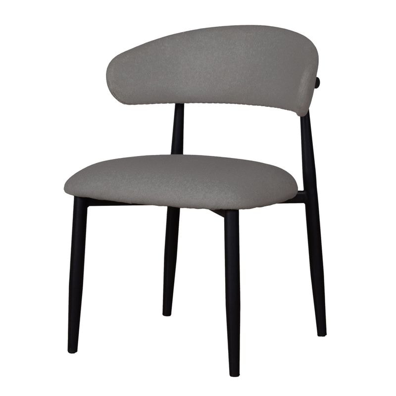 ［新商品］サイドチェア　パンドル　ブラックレッグ　撥水加工ファブリック(ベージュ・グレー)　お掃除ロボット対応