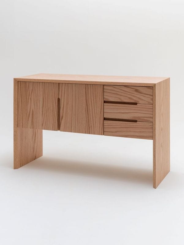 サイドボード　MK　幅113cm　ウォールナット/ブラックチェリー/レッドオーク/ホワイトアッシュ　桐無垢材(抽斗内部)