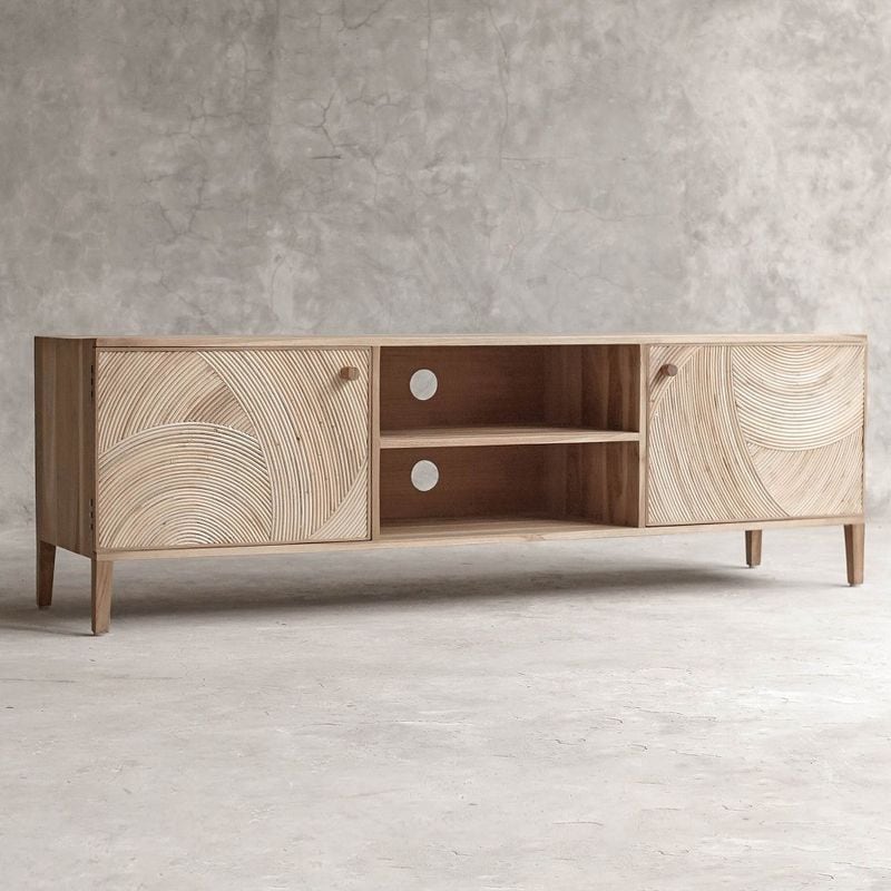 [新商品]【ELEMENTS CONCEPT】TV Cabinet Malibu(マリブ)　チークウッド　ジャパンディ