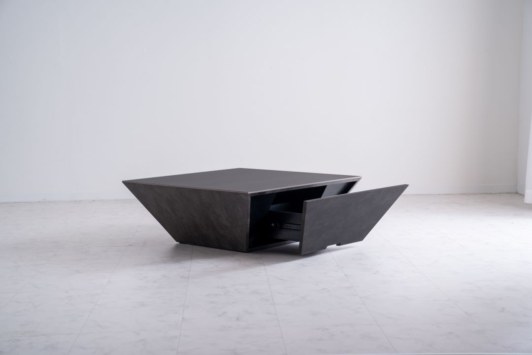 セラミック天板】リビングテーブル スプラ 引出し収納付き | テーブル