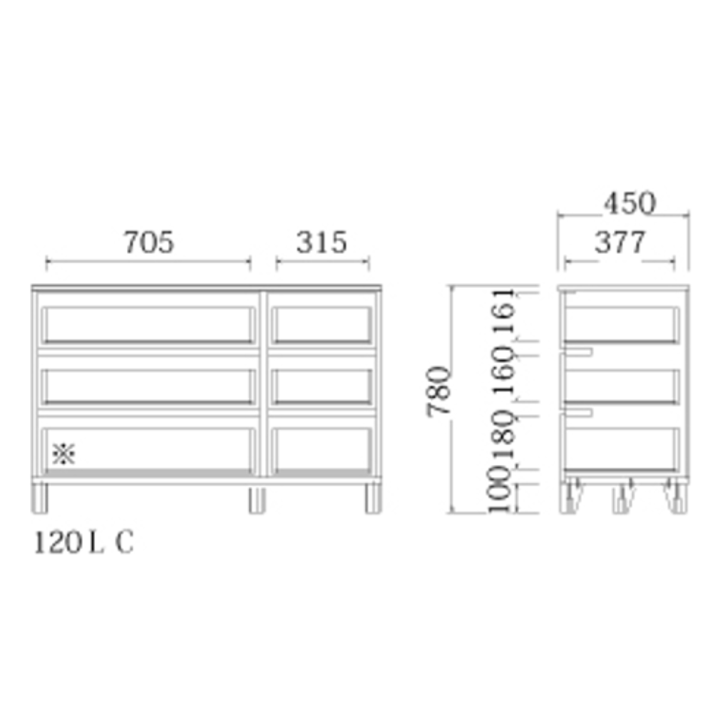 ローチェスト Goose（グース）　120LC　CERA色