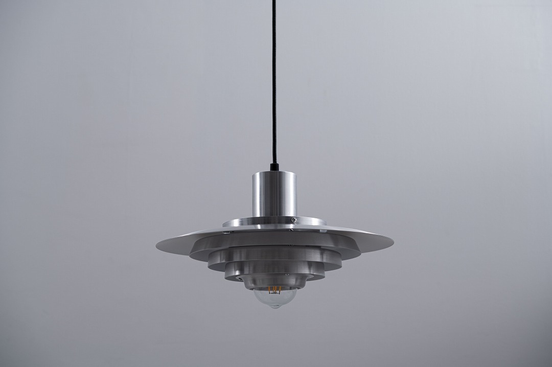 LED】ペンダントランプ form F9-501SV アルミ 直径34cm LED電球付属