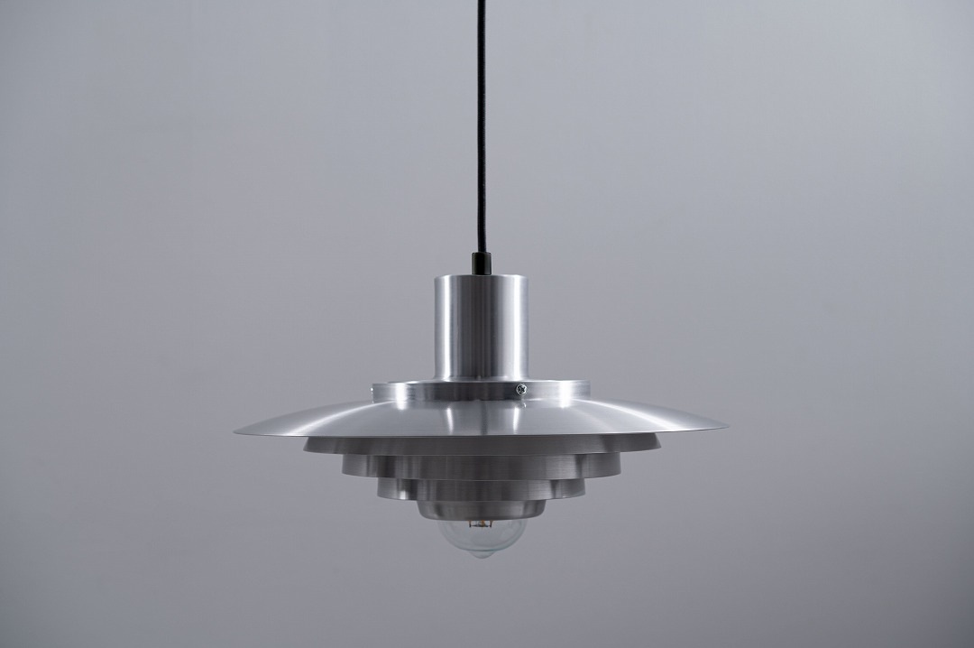ペンダントライト シルバー LED】ペンダントランプ form F9-501SV アルミ 直径34cm LED電球付属