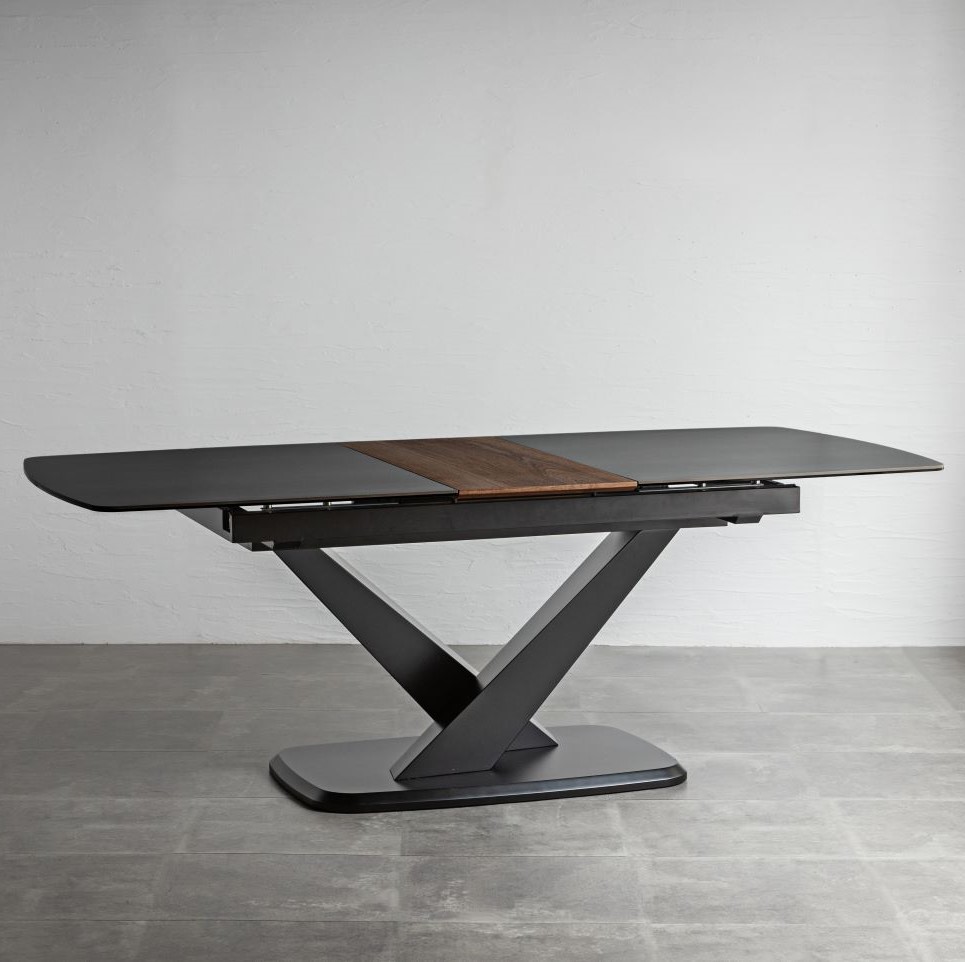 セラミック天板 伸長式ダイニングテーブル幅160~220 4~6人用（