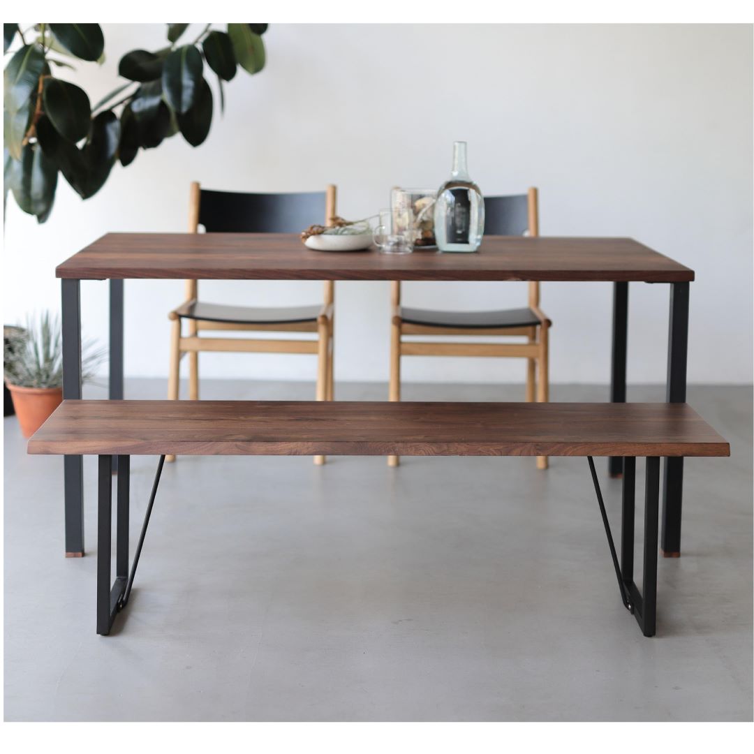 ベンチ NODEⅡ(ノードⅡ) オーク・ウォールナット スチール脚 | チェア