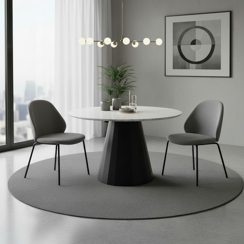 円形ダイニングテーブル MAR_EA 直径100・110・120cm メラミン天板