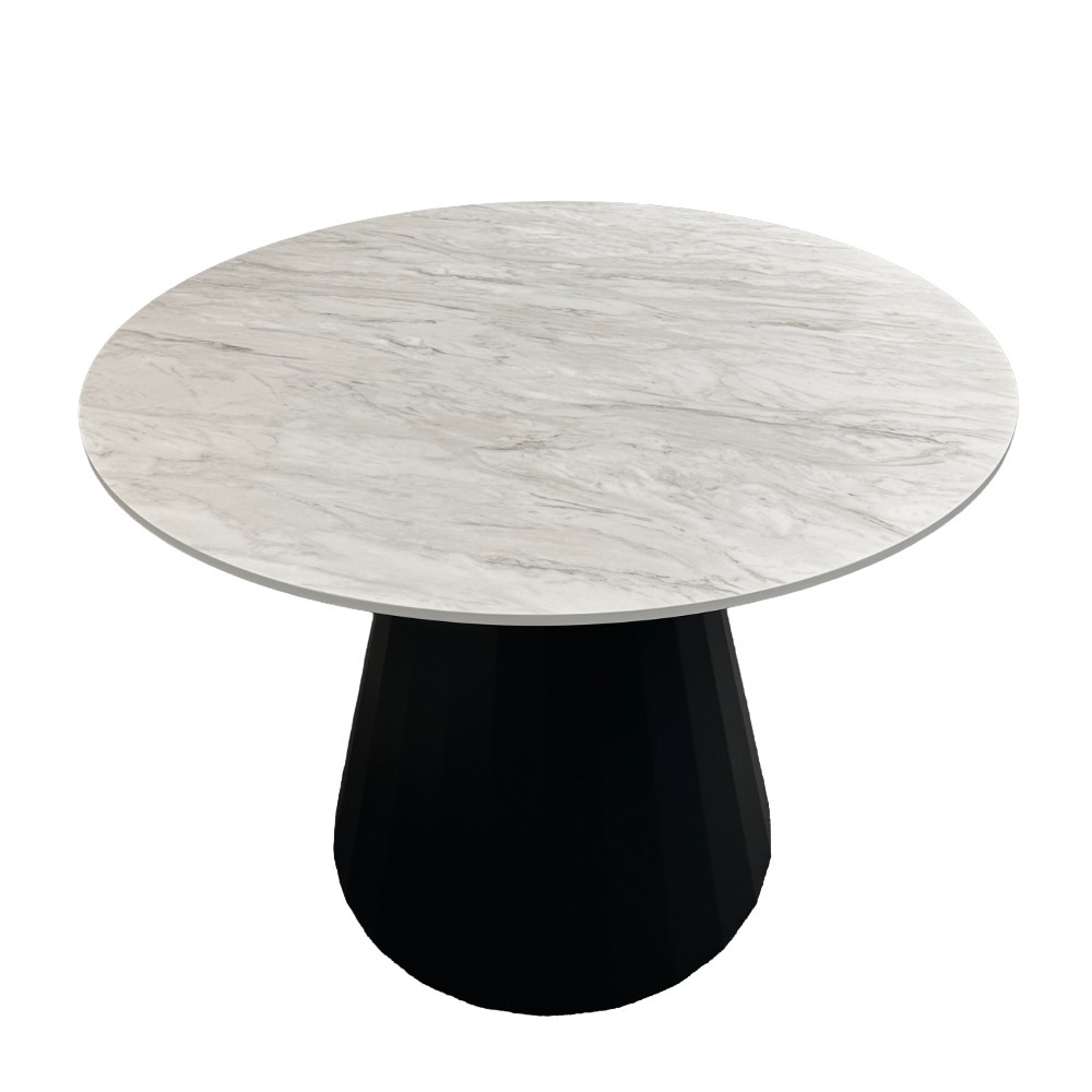 円形ダイニングテーブル　MAR_EA　直径100・110・120cm　メラミン天板/ブラック塗装タイプ