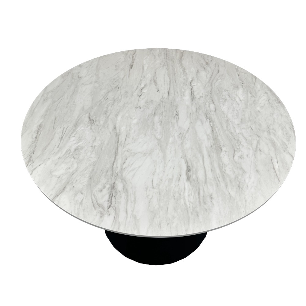 円形ダイニングテーブル　MAR_EA　直径100・110・120cm　メラミン天板/ブラック塗装タイプ