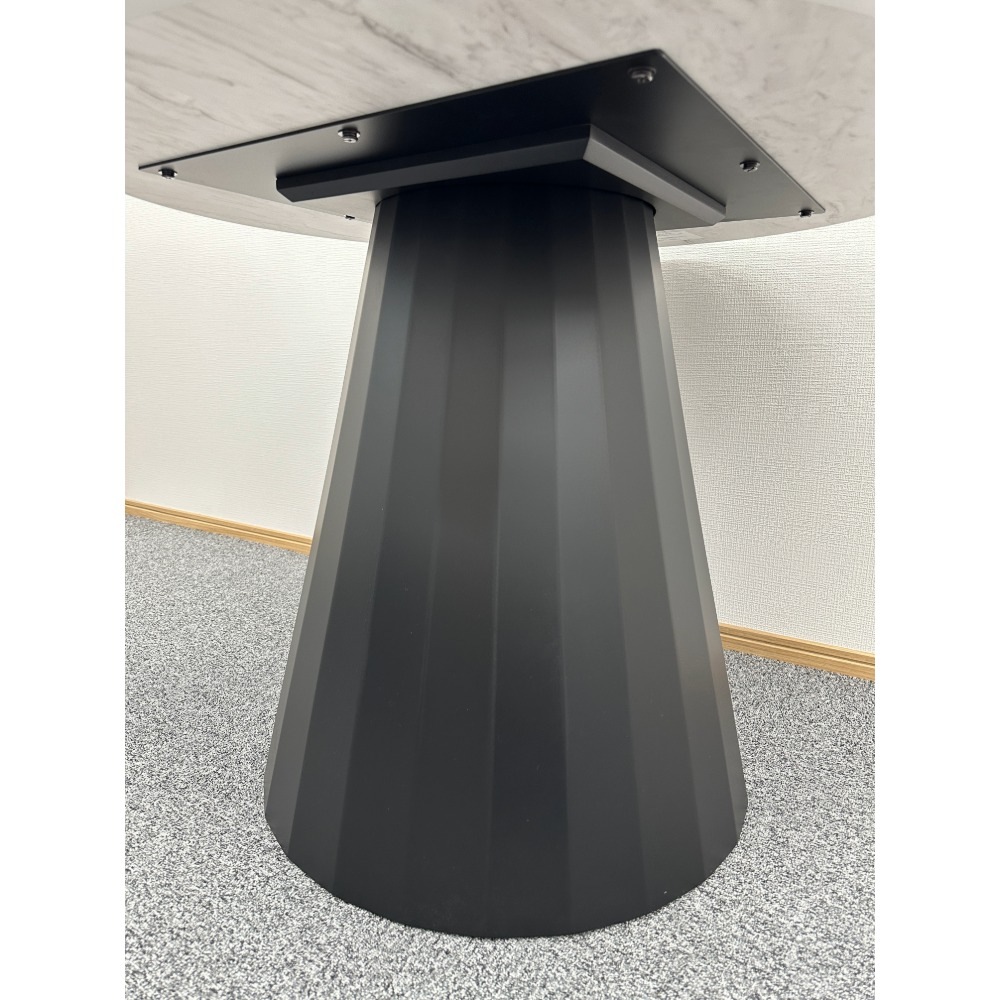 円形ダイニングテーブル　MAR_EA　直径100・110・120cm　メラミン天板/ブラック塗装タイプ