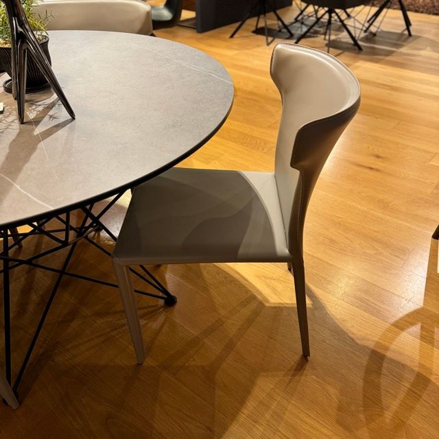【songdreamオフィシャルショップ】【スチールグレー セラミック天板】CARLO(カルロ）円形ダイニングテーブル