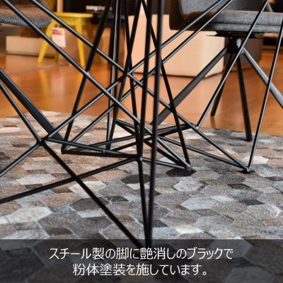 【songdreamオフィシャルショップ】【スチールグレー セラミック天板】CARLO(カルロ）円形ダイニングテーブル