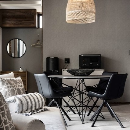 【songdreamオフィシャルショップ】【スチールグレー セラミック天板】CARLO(カルロ）円形ダイニングテーブル