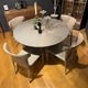 【songdreamオフィシャルショップ】【スチールグレー セラミック天板】CARLO(カルロ）円形ダイニングテーブル