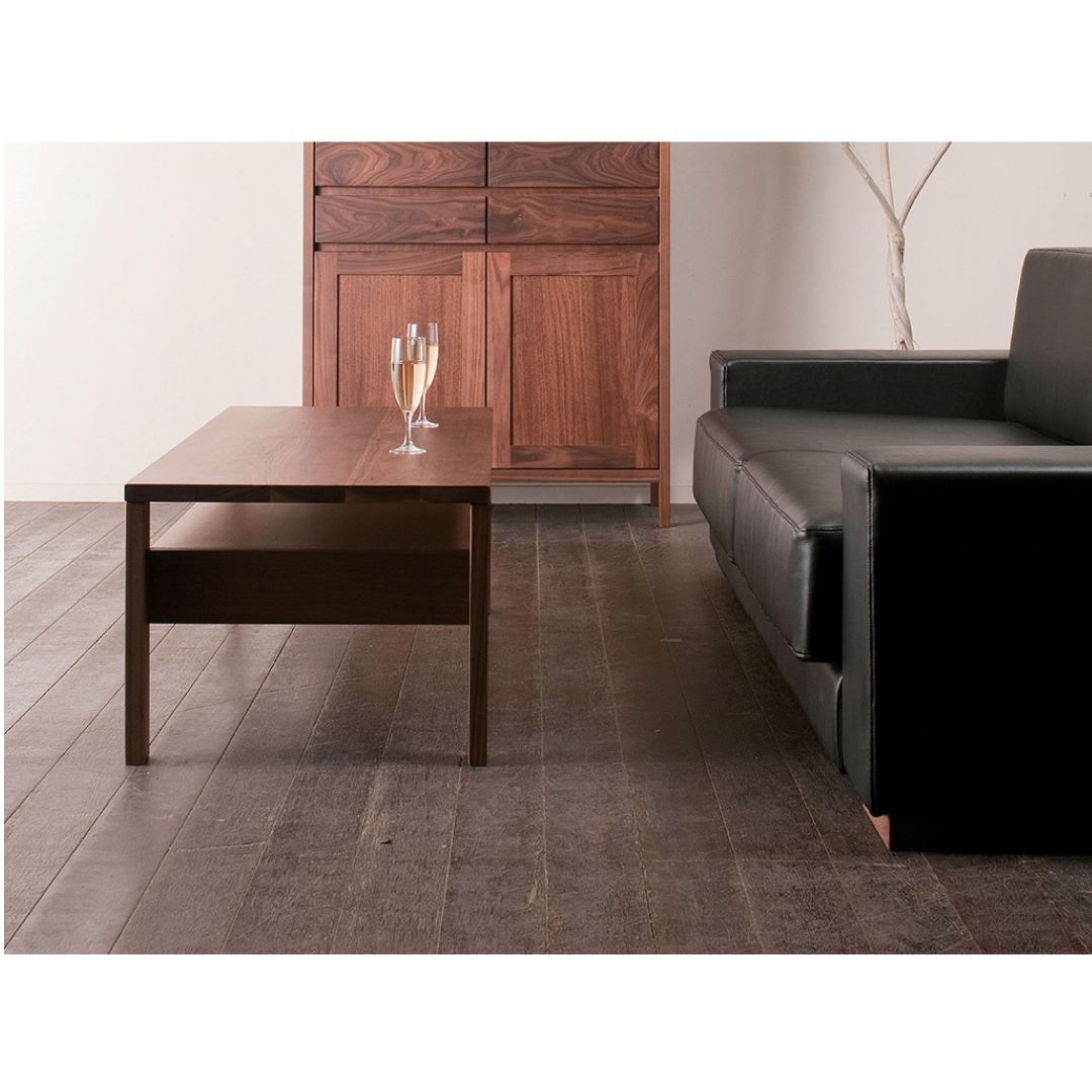 引出付きコーヒーテーブル ヴィータ　ウォールナット/ブラックチェリー/オーク