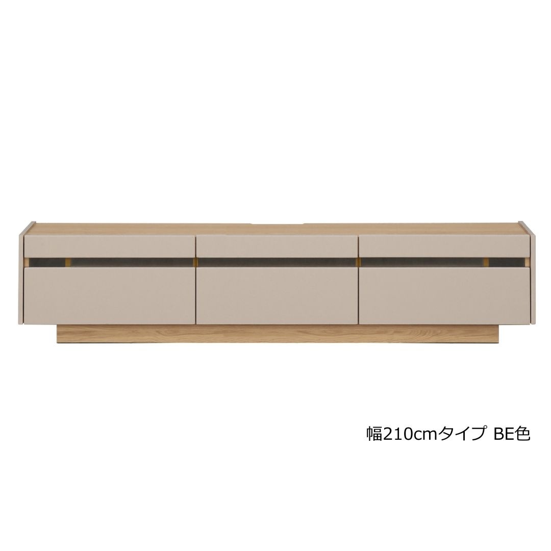 TVボード　NUVO　幅150・180・210cm　TOPE色/BE色