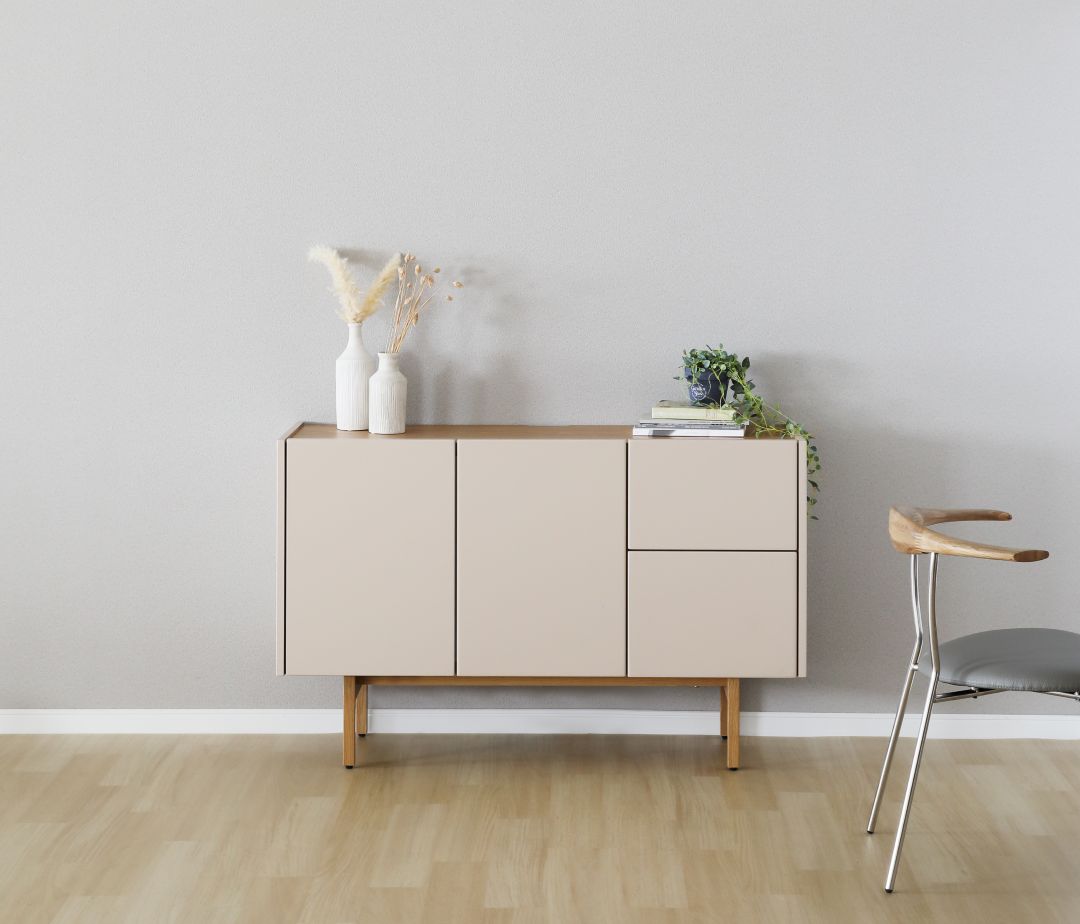 サイドボード　リビングボード サイドボード NUVO 幅120・160cm TOPE色/BE色 | 収納家具,サイドボード