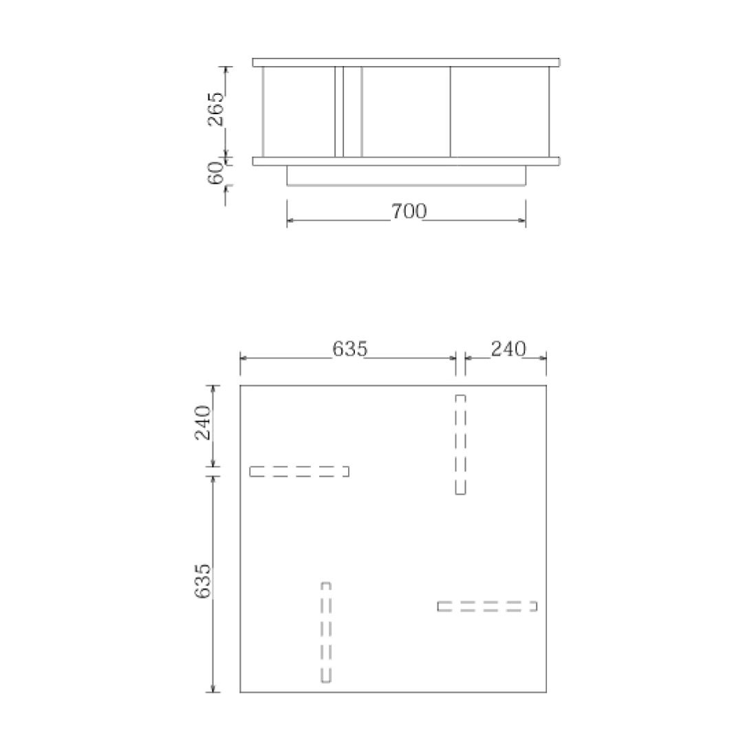 センターテーブル　NUVO　幅90cm　TOPE色/BE色