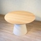 円形ダイニングテーブル　MAR_EA　直径100・110・120cm　オーク突板・ウォールナット突板