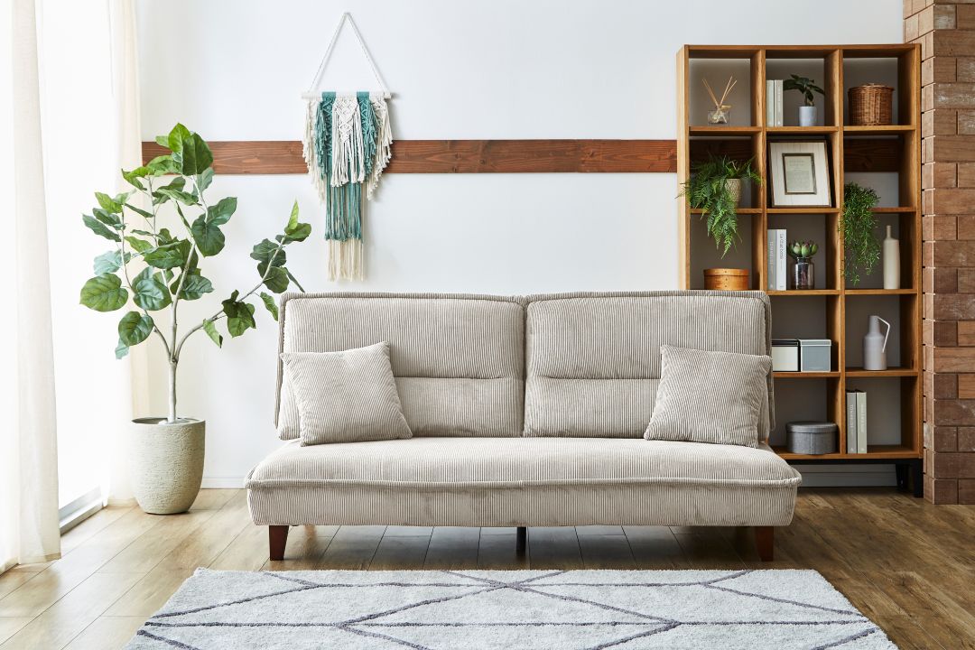 3人掛けソファ グランパ ベージュ・ブラウン・グリーンファブリック