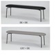 ベンチ LMD 幅135cm・150cm　PVCレザー×ステンレス・アイアン　