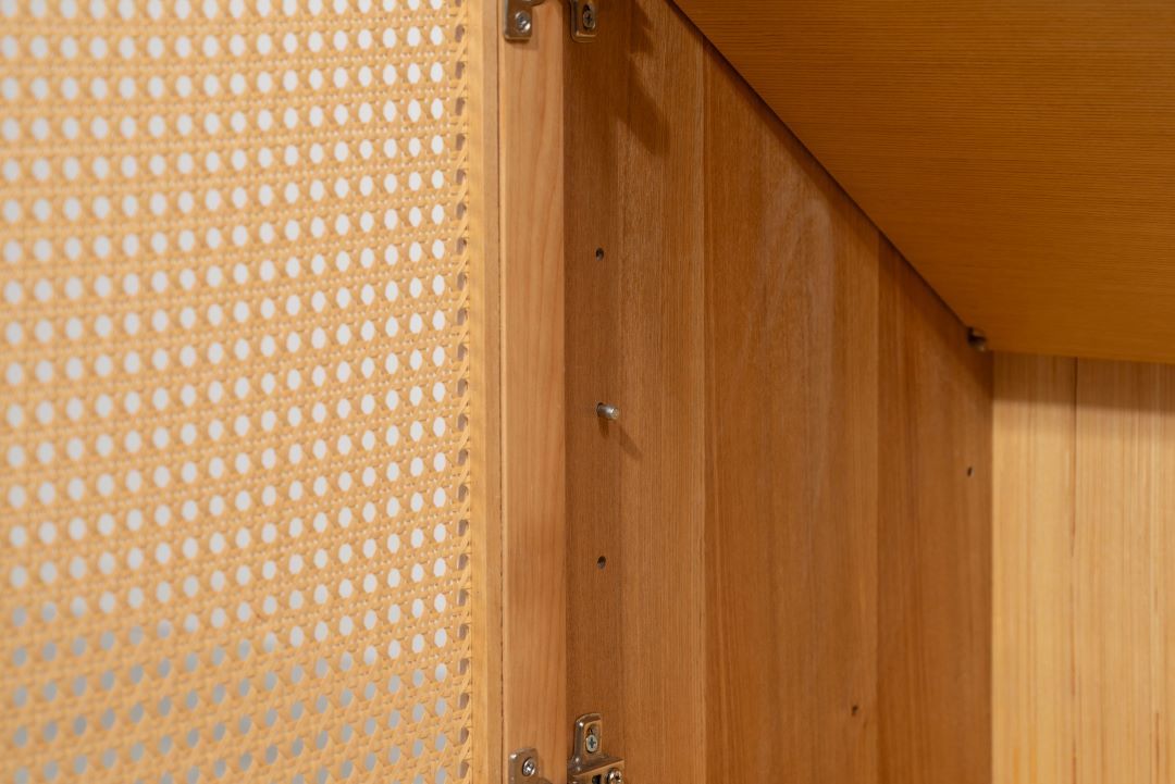 キャビネット　form　F5-101NA　ガモットキャビネット　人口ラタン アッシュ天然木