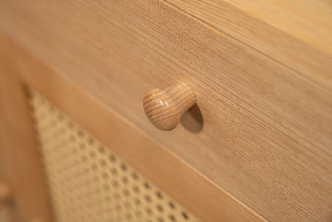 キャビネット　form　F5-101NA　ガモットキャビネット　人口ラタン アッシュ天然木