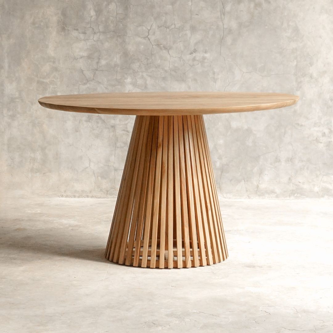 【ELEMENTS CONCEPT】Dining Table Baobab（バオバブ） 直径120cm　チークウッド　ジャパンディ