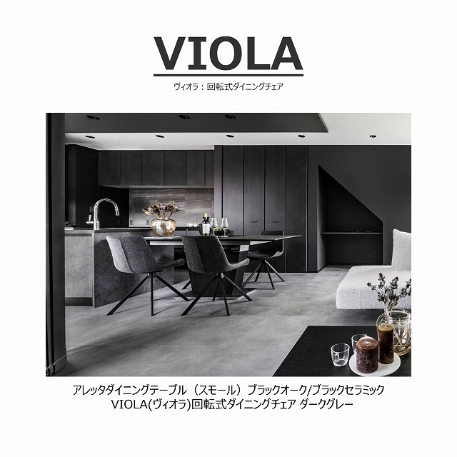 【songdream】VIOLA(ヴィオラ)回転式ダイニングチェア