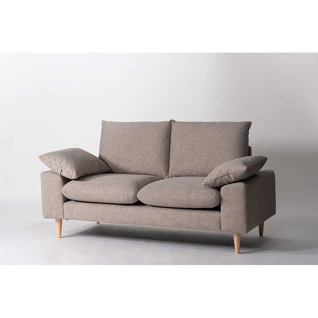 2人掛けソファ　form　F1-108　バーベナソファ　LGY・SGY色　ペット対応生地　幅157cm