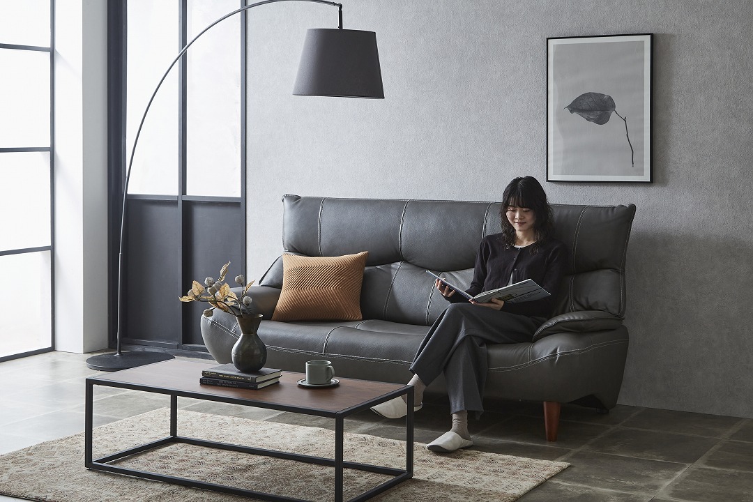 ハイバック　革張り　3人掛け　ソファ　マリアン　背もたれ脱着式　PVC　高級感 3人掛けソファ マリアン 本革(一部合皮) 背もたれ取り外し式 背もたれ