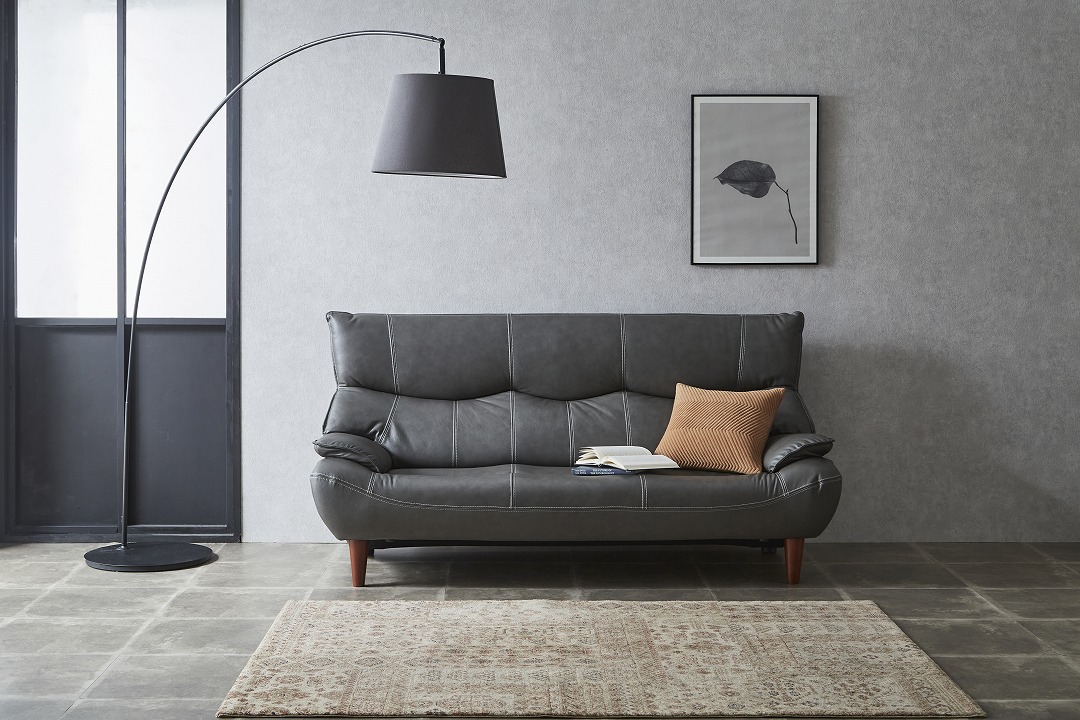 3人掛けソファ マリアン 本革(一部合皮) 背もたれ取り外し式 背もたれ