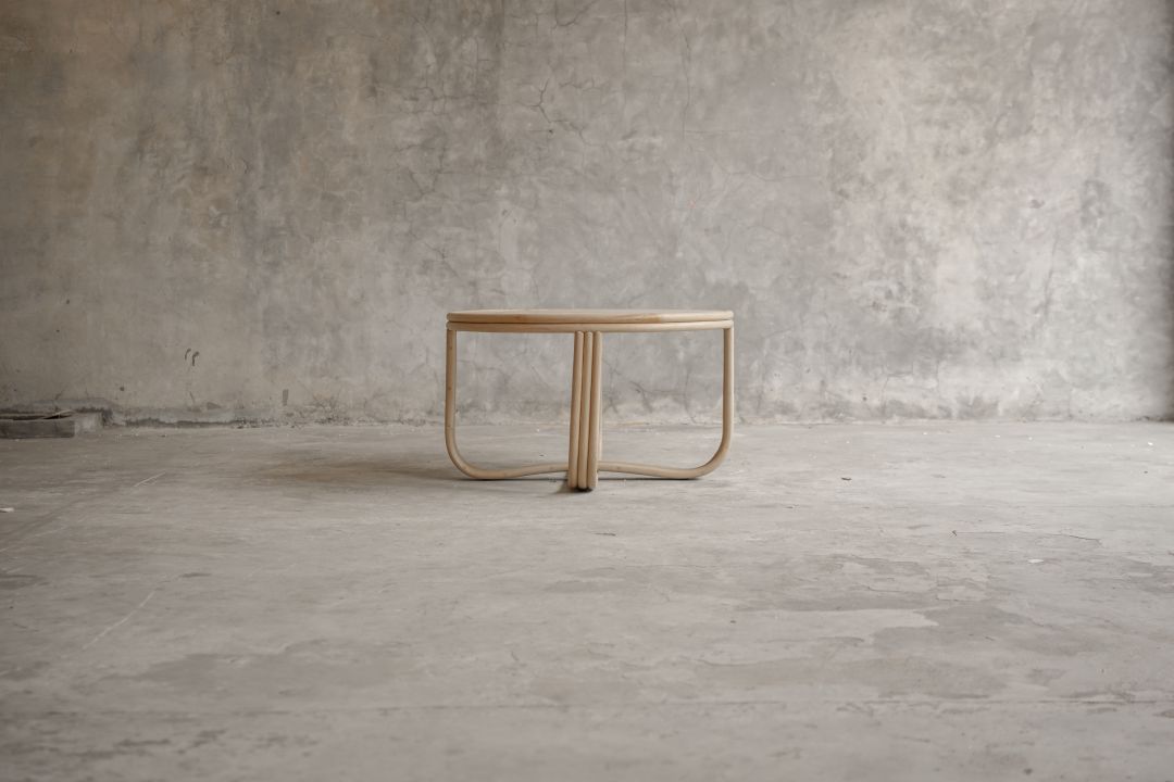 【ELEMENTS CONCEPT】Coffee Table Cali（カリ） 大理石/ラタン　ジャパンディ