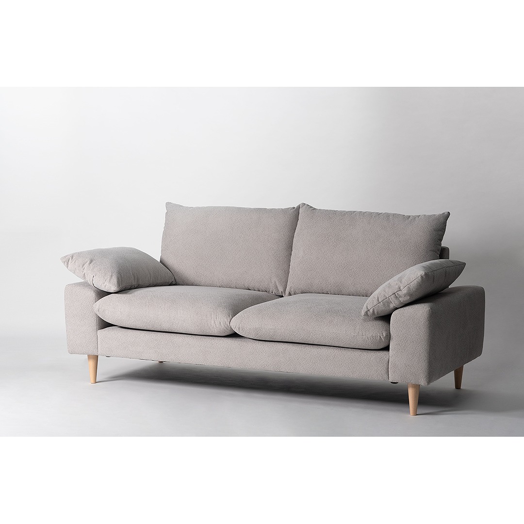 3人掛けソファ form F1-111 バーベナソファ LGY・DGY色 幅182cm