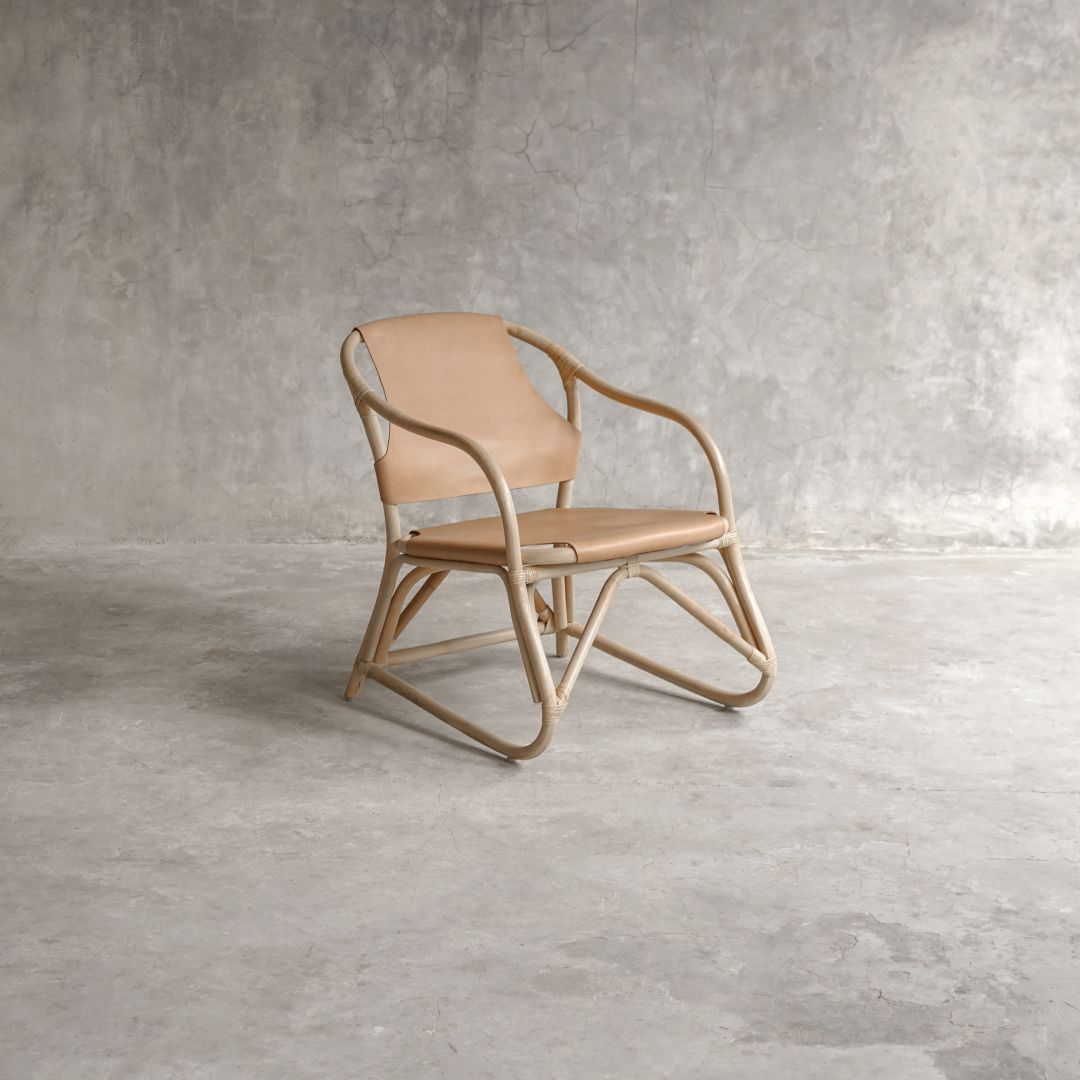ELEMENTS CONCEPT】Lounge Chair Cordoba（コルドバ） ラタン/レザー
