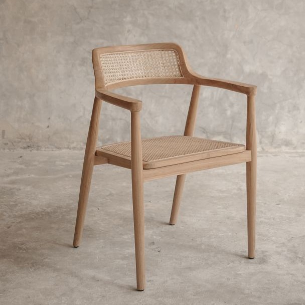 【ELEMENTS CONCEPT】Chair Manhattan（マンハッタン）  チークウッド/ラタン　ジャパンディ