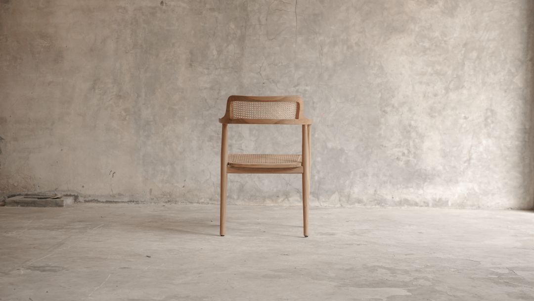 【ELEMENTS CONCEPT】Chair Manhattan（マンハッタン）  チークウッド/ラタン　ジャパンディ
